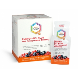 Body Basix Energy Gel Plus-Acai, Pomegranate, Blueberry, 12-Count
